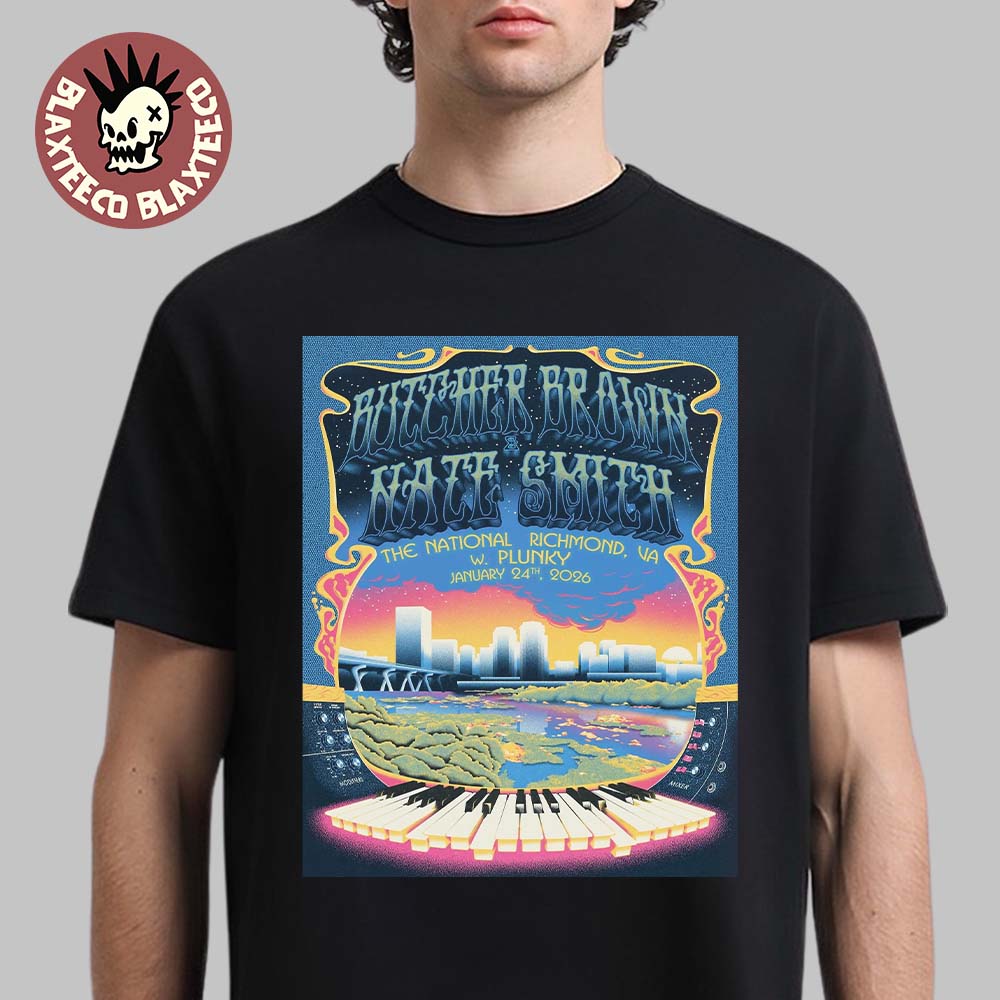 Butcher Brown And Nate Smith Richmond Virginia 2026 - Adult & Kids T-Shirts, Sweatshirts & Hoodies apparel design preview 1