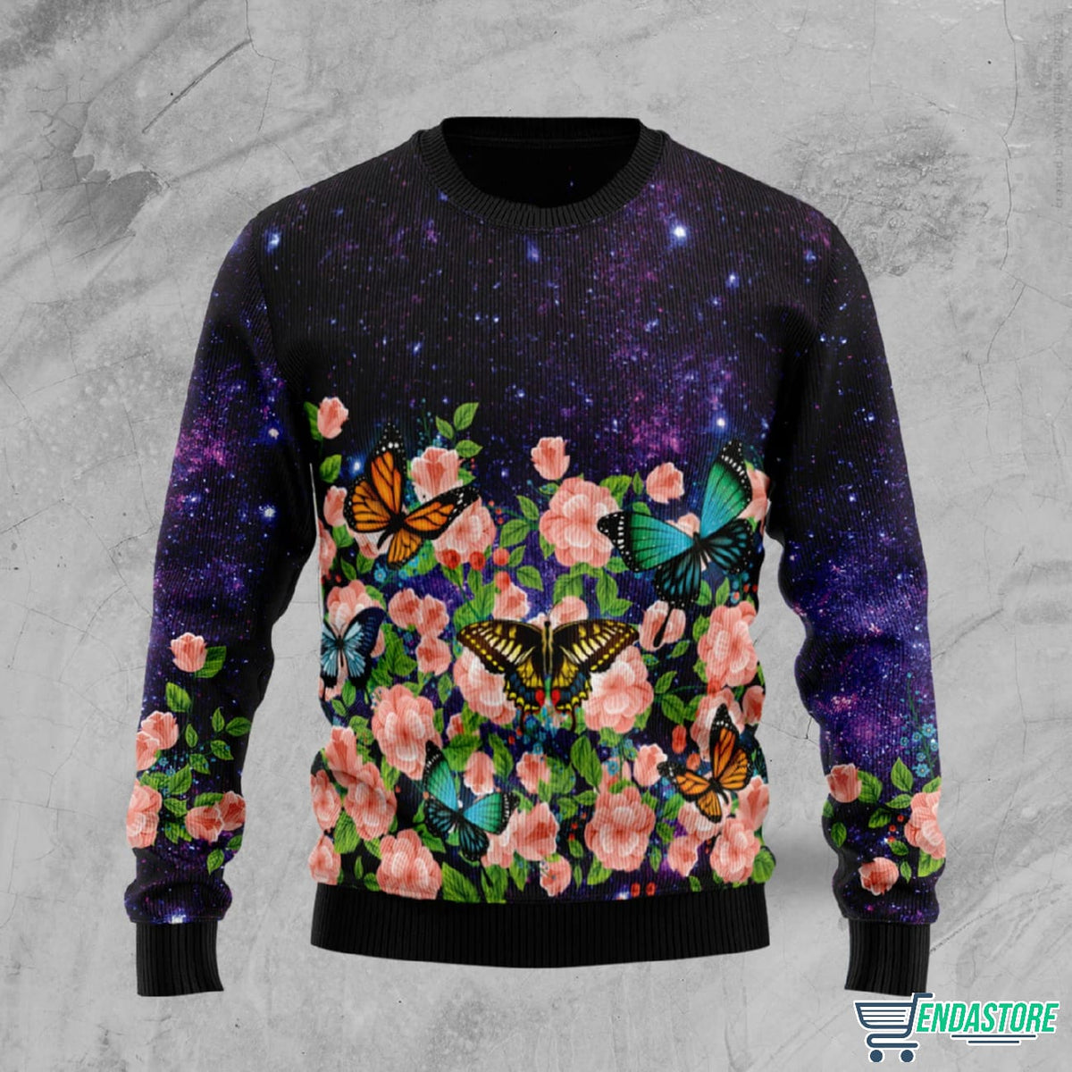 Butterfly Flowers 3D Ugly Christmas Sweater - Holiday Gift product image