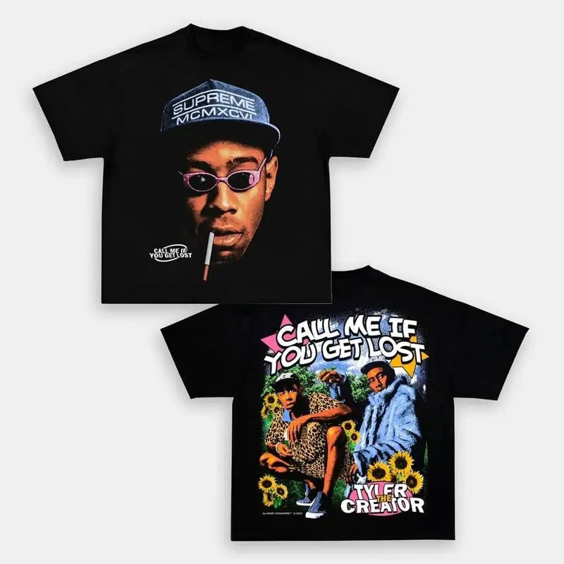 CALL ME WHEN YOU GET LOST Double Sided Prints Vintage - Adult & Kids T-Shirts, Sweatshirts & Hoodies apparel design preview 1