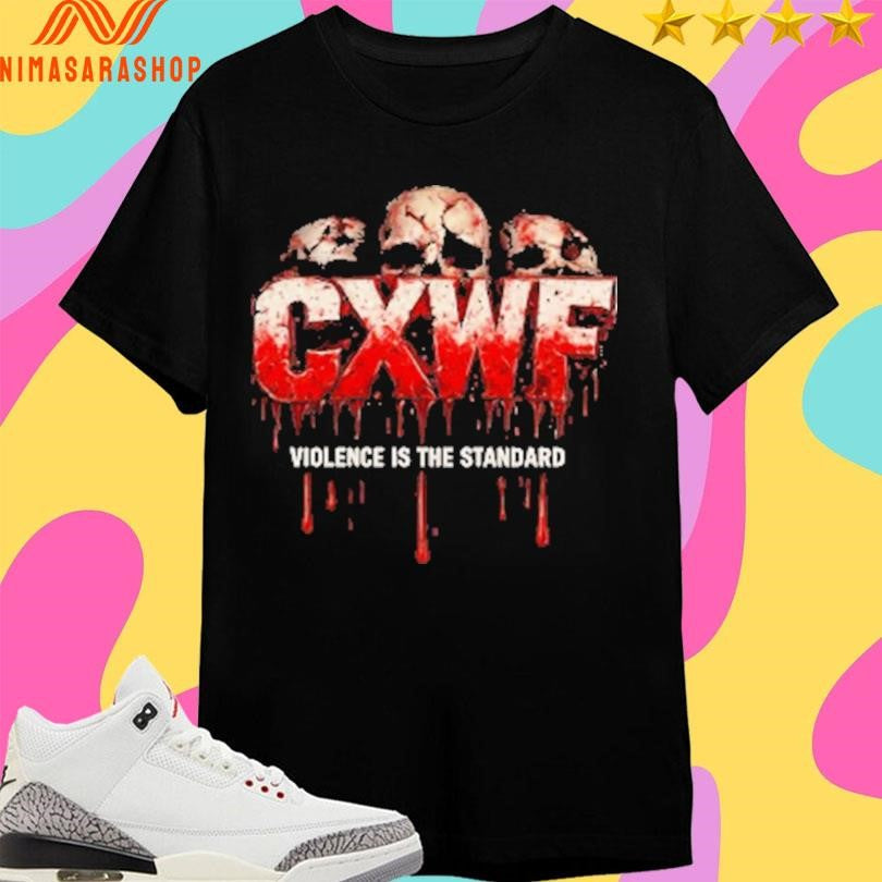 CXWF Violence Is The Standard Logo - Adult & Kids T-Shirts, Sweatshirts & Hoodies apparel design preview 1