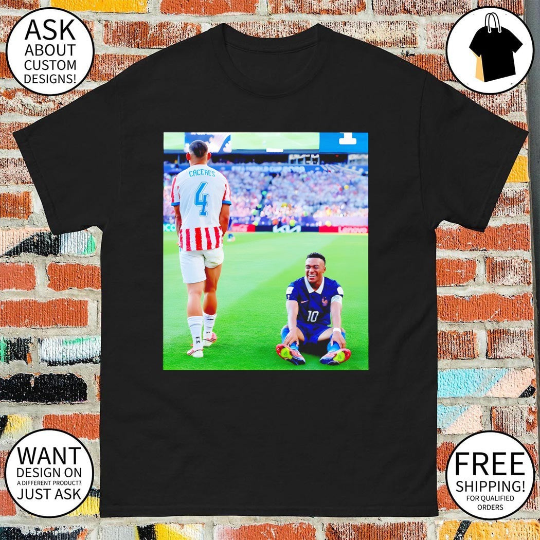 Caceres vs Kylian Mbappe World Cup 2026 - Adult & Kids T-Shirts, Sweatshirts & Hoodies apparel design preview 1