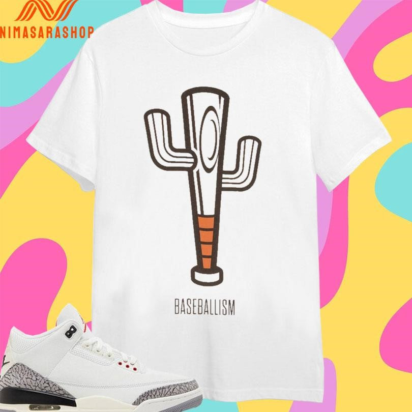 Cactus Bat Baseballism - Adult & Kids T-Shirts, Sweatshirts & Hoodies apparel design preview 1