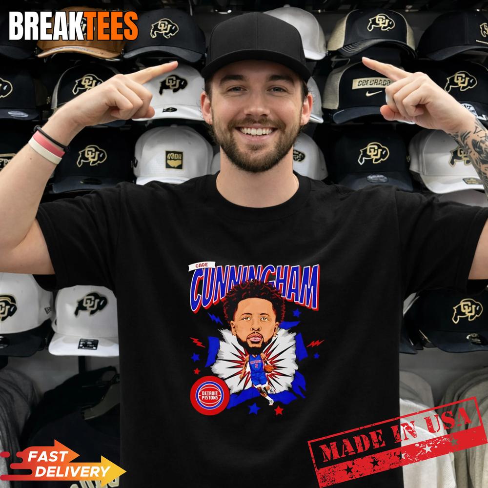 Cade Cunningham number 2 of Detroit Pistons NBA - Adult & Kids T-Shirts, Sweatshirts & Hoodies apparel design preview 1