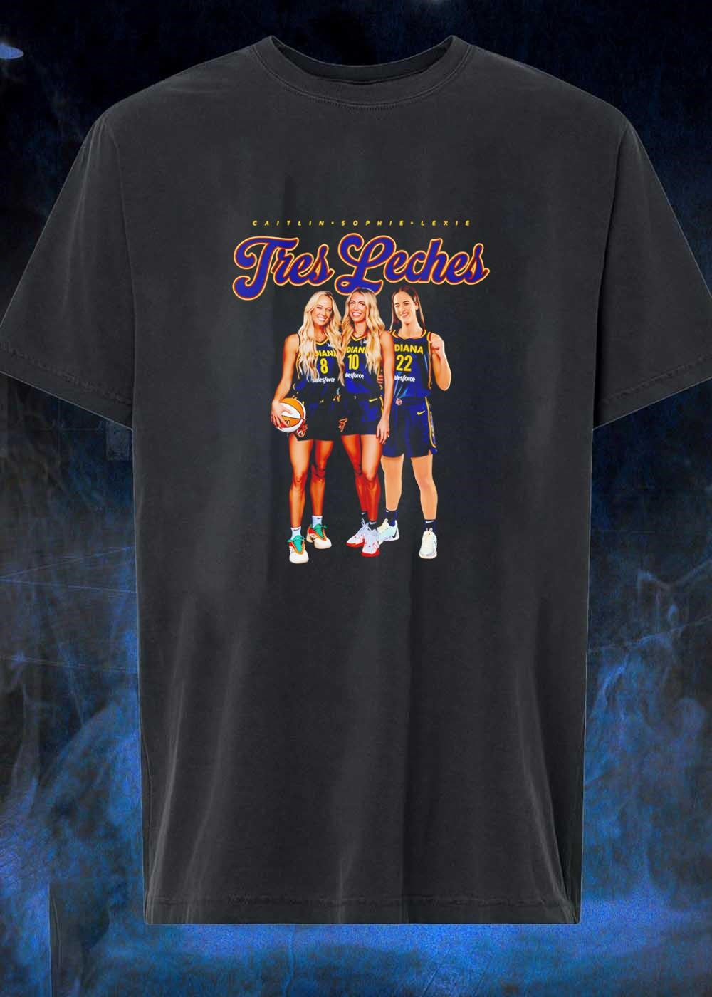Caitlin Sophie Lexie Three Indiana Fever Players Tres - Adult & Kids T-Shirts, Sweatshirts & Hoodies apparel design preview 1