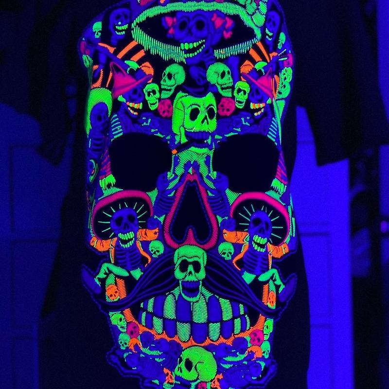 Calavera Altar Cotton Black Slim Fitting Menswear - Adult & Kids T-Shirts, Sweatshirts & Hoodies apparel design preview 1