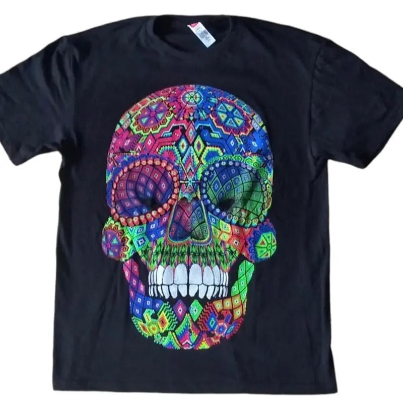 Calavera Puntos Only Front Cotton - Adult & Kids T-Shirts, Sweatshirts & Hoodies apparel design preview 1