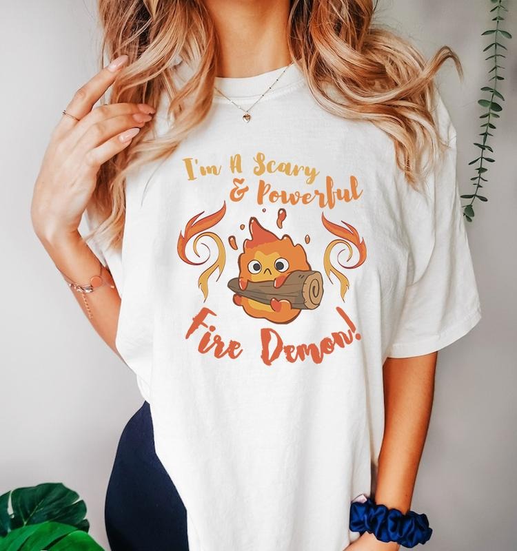 Calcifer Scary Powerful Fire Demon Howl'S Moving - Adult & Kids T-Shirts, Sweatshirts & Hoodies apparel design preview 1