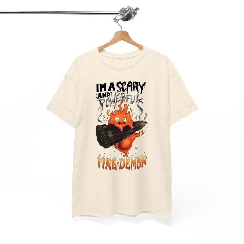 Calcifer Scary Powerful Fire Demon Howl'S Moving - Adult & Kids T-Shirts, Sweatshirts & Hoodies apparel design preview 1