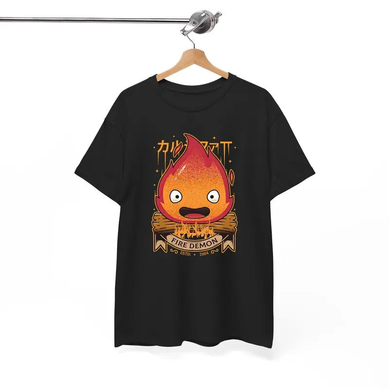 Calcifer Howls Moving Castle Howl Sophie Anime - Adult & Kids T-Shirts, Sweatshirts & Hoodies apparel design preview 1