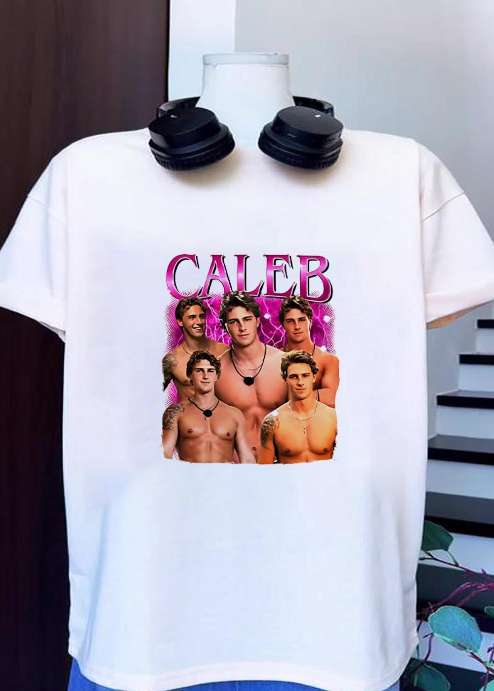 Caleb Collage Featuring Muscular Men Aesthetic Pink - Adult & Kids T-Shirts, Sweatshirts & Hoodies apparel design preview 1
