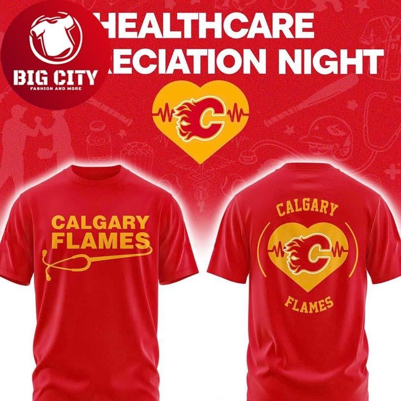 Calgary Flames Healthcare Appreciation Night 2026 NHL - Adult & Kids T-Shirts, Sweatshirts & Hoodies apparel design preview 1