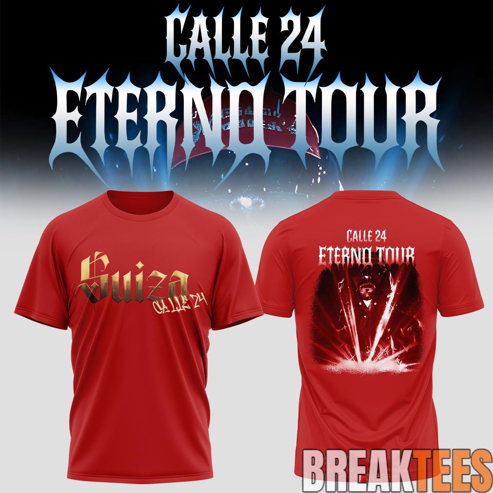Calle 24 Eterno Tour 2026 Red - Adult & Kids T-Shirts, Sweatshirts & Hoodies apparel design preview 1