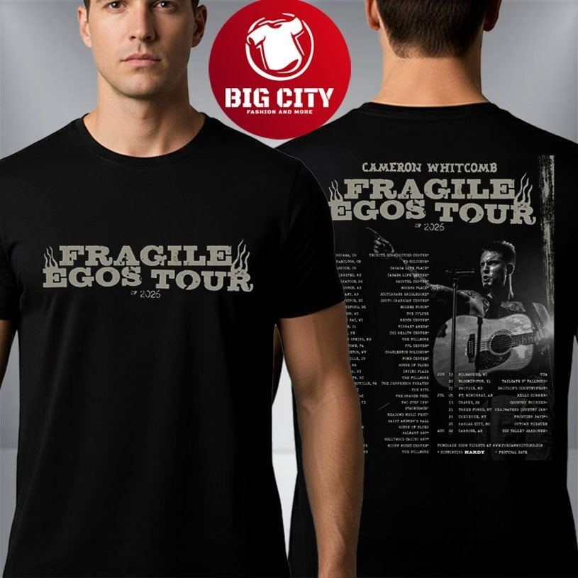 Cameron Whitcomb Fragile Egos Tour 2026 Schedule - Adult & Kids T-Shirts, Sweatshirts & Hoodies apparel design preview 1