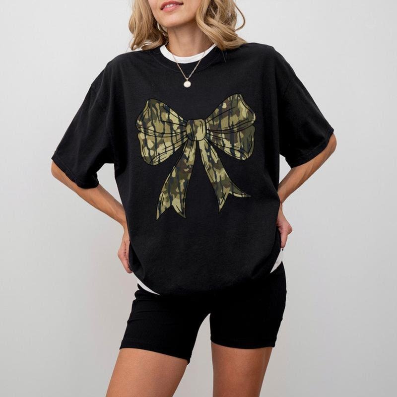 Camo Bow Coquette Her Cute Duck Hunting Fer Comfort - Adult & Kids T-Shirts, Sweatshirts & Hoodies apparel design preview 1