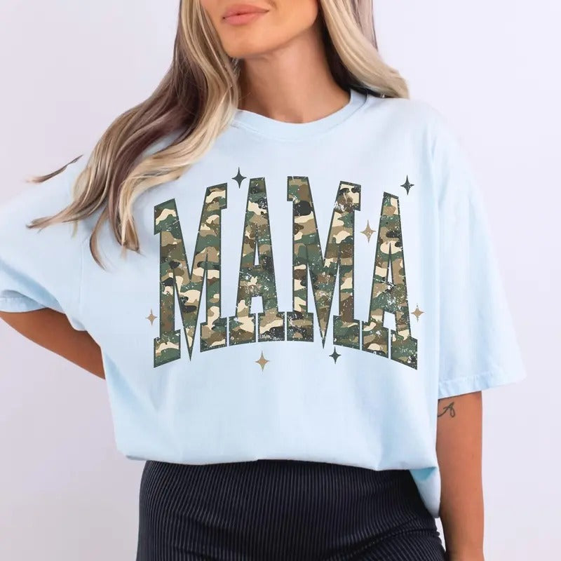 Camo Mama New Mom Life - Adult & Kids T-Shirts, Sweatshirts & Hoodies apparel design preview 1