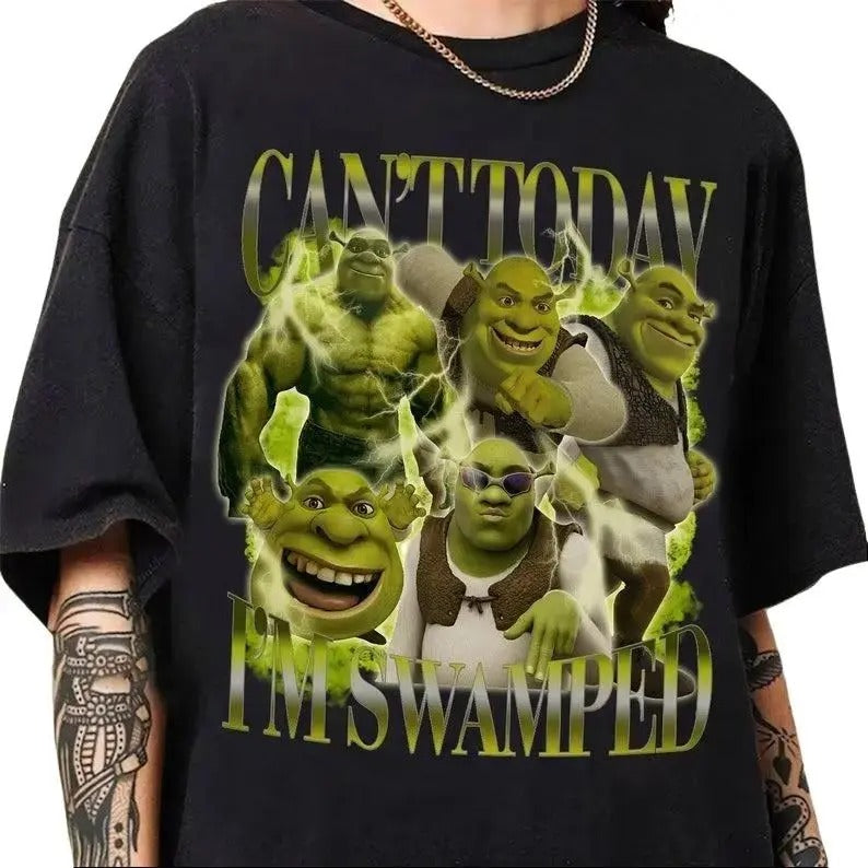 Can'T Today I'M Swamped Shrek Bootleg Fiona Princess - Adult & Kids T-Shirts, Sweatshirts & Hoodies apparel design preview 1