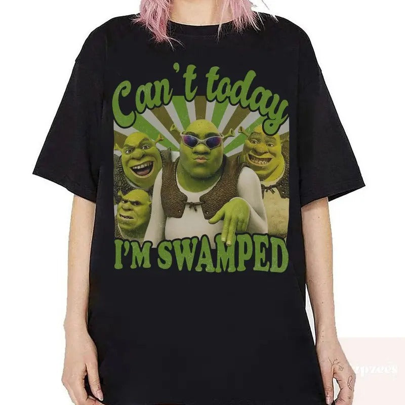 Can'T Today I'M Swamped Vintage Princess Shrek Fiona - Adult & Kids T-Shirts, Sweatshirts & Hoodies apparel design preview 1