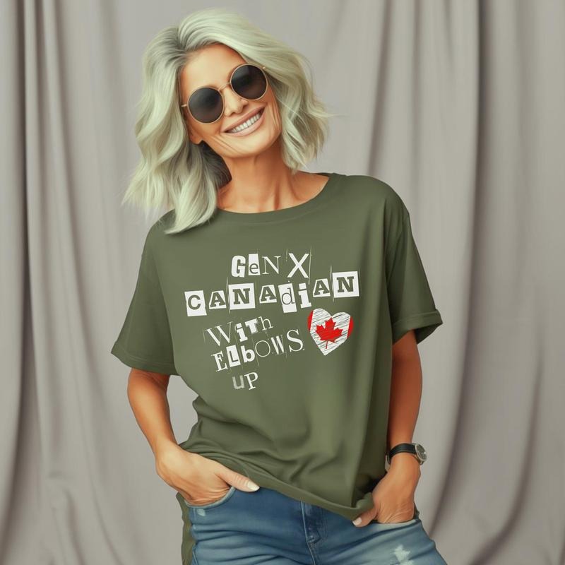 Canada Gen X Elbows Up 50th Her Day Is Not Sale - Adult & Kids T-Shirts, Sweatshirts & Hoodies apparel design preview 1
