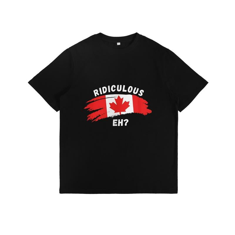 Canadian Flag Inspired "Ridiculous Eh?" Slogan - Adult & Kids T-Shirts, Sweatshirts & Hoodies apparel design preview 1