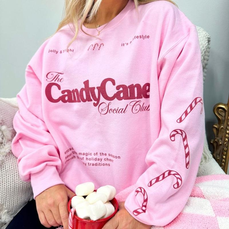 'Candy Cane Social Club' - Adult & Kids T-Shirts, Sweatshirts & Hoodies apparel design preview 1