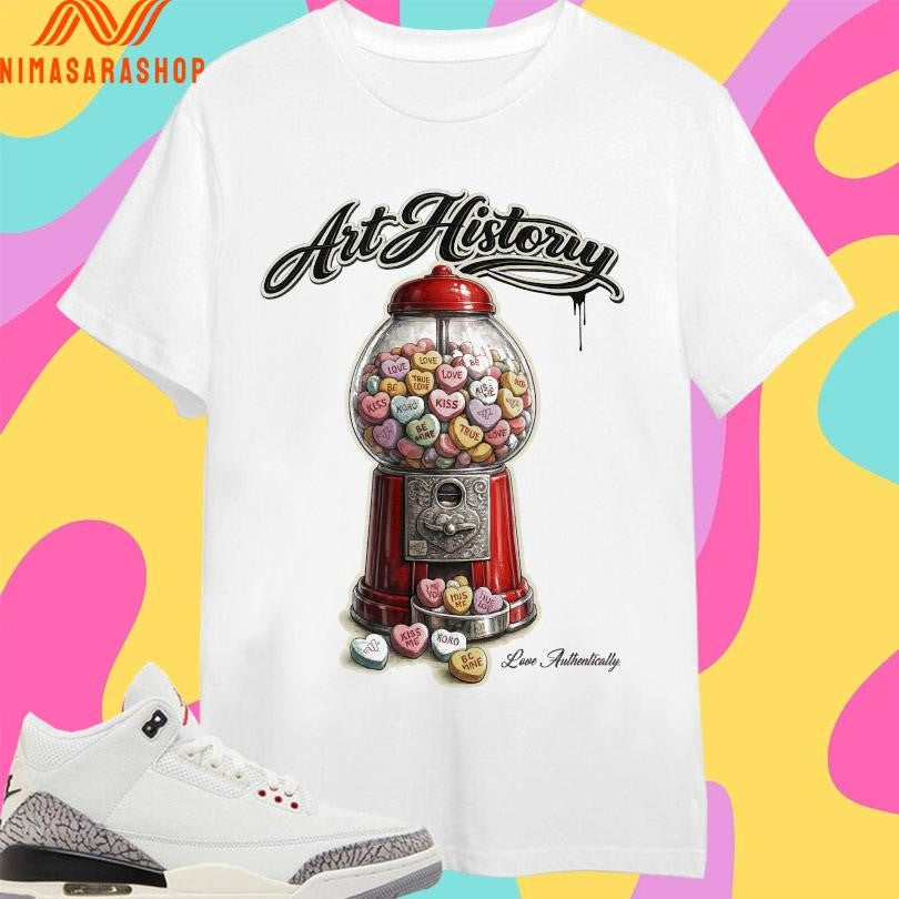 Candy Heart Machine Art History Love Authentically - Adult & Kids T-Shirts, Sweatshirts & Hoodies apparel design preview 1