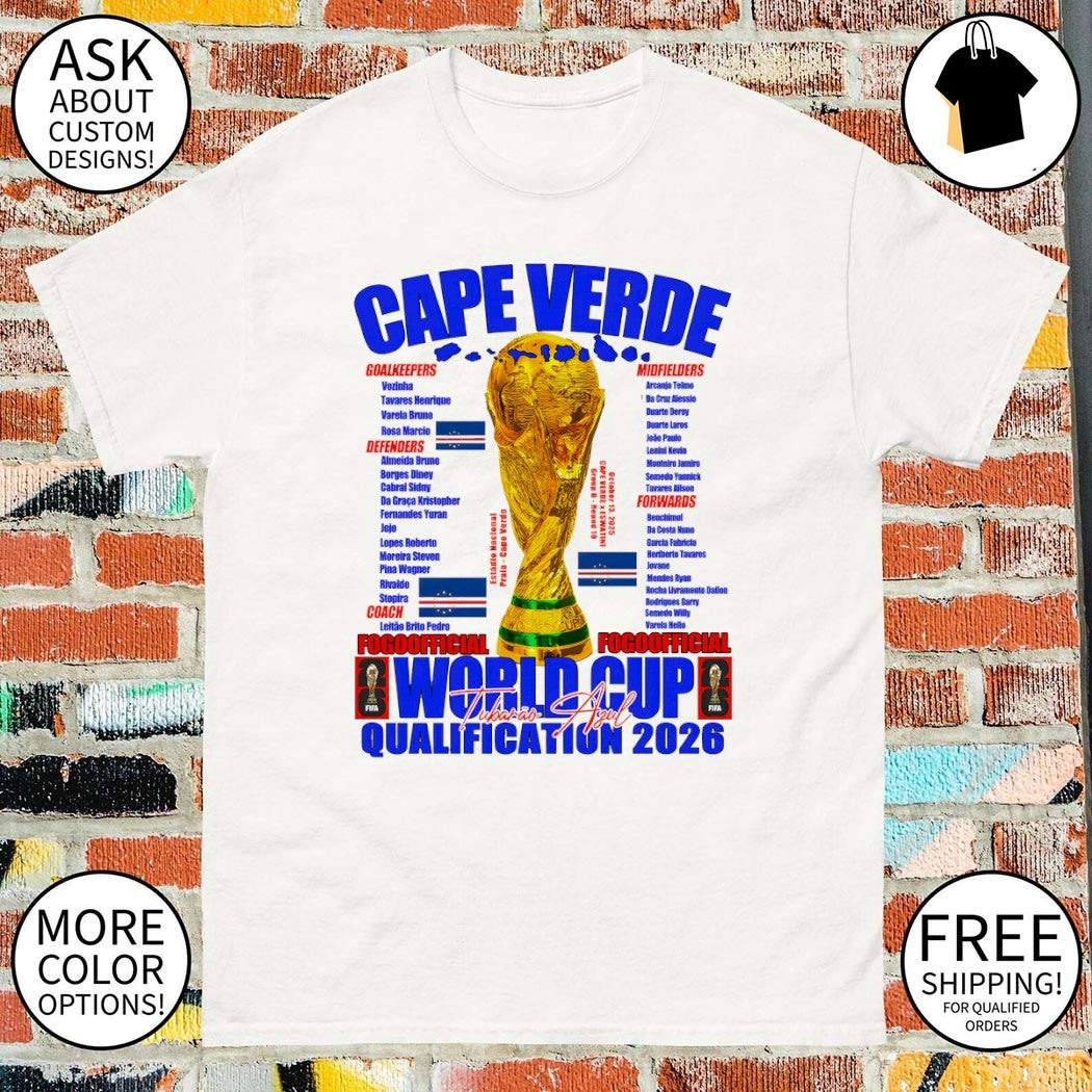Cape Verde Fogo Official World Cup Qualification 2026 - Adult & Kids T-Shirts, Sweatshirts & Hoodies apparel design preview 1