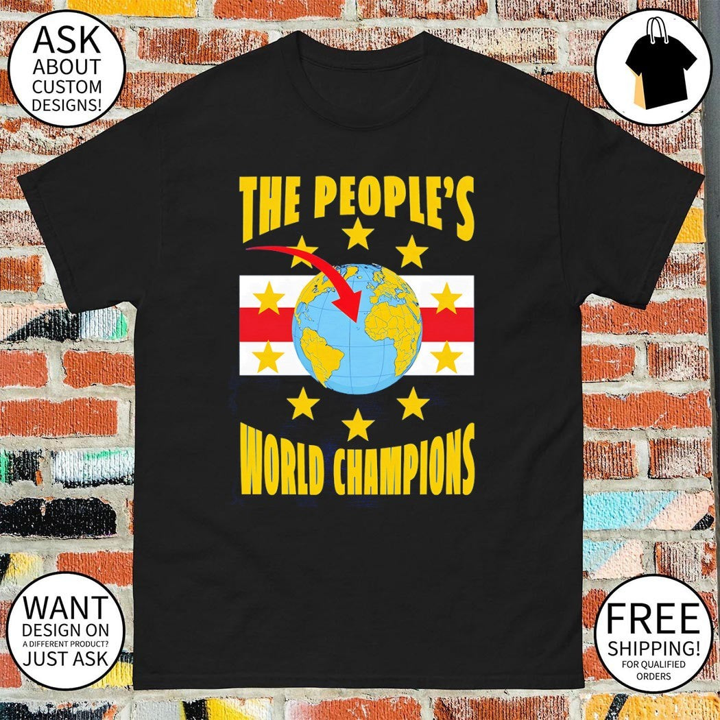 Cape Verde flag Earth The People's World Champion - Adult & Kids T-Shirts, Sweatshirts & Hoodies apparel design preview 1