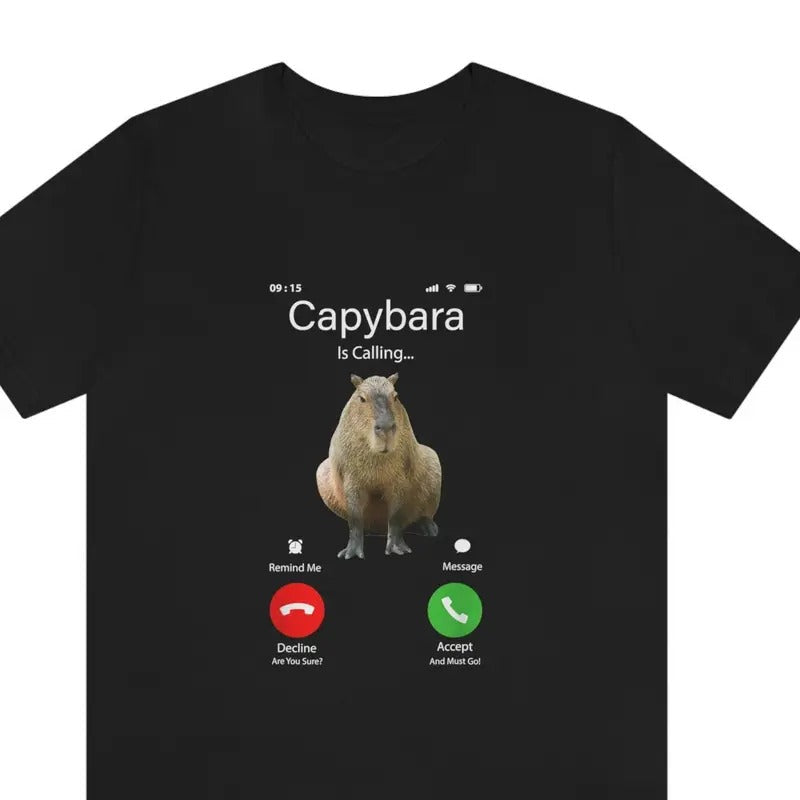 Capybara Calling Funny Capybaras Lovers Largest - Adult & Kids T-Shirts, Sweatshirts & Hoodies apparel design preview 1