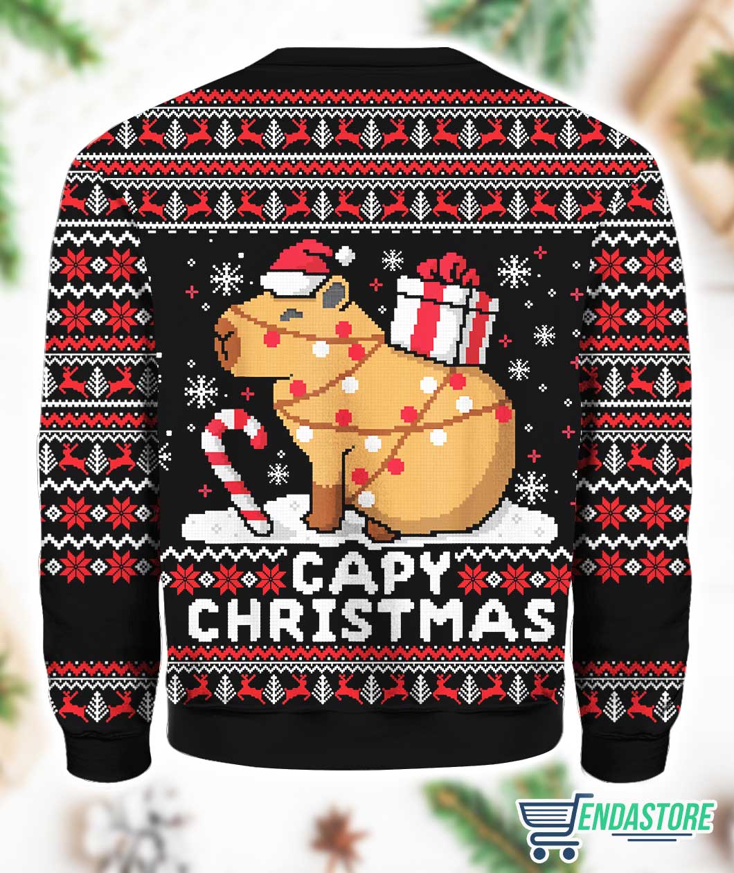Capybara Capy Christmas 3D Ugly Christmas Sweater - Holiday Gift product image 4