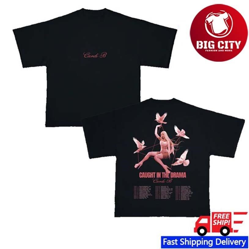 Cardi B Little Miss Drama Tour Two Sided - Adult & Kids T-Shirts, Sweatshirts & Hoodies apparel design preview 1