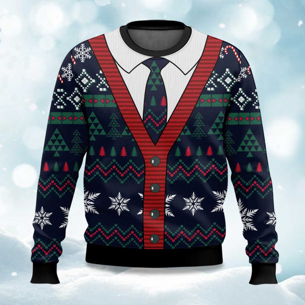 Cardigan Pattern Ugly Christmas Sweater - Holiday Gift product image