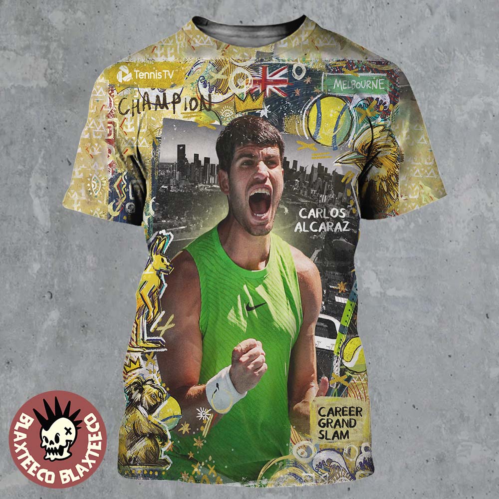Carlos Alcaraz The Youngest Man Ever Complete Career - Adult & Kids T-Shirts, Sweatshirts & Hoodies apparel design preview 1
