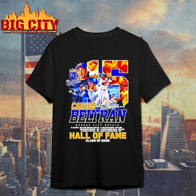 Carlos Beltran Hall Of Fame Class 2026 Kansas City - Adult & Kids T-Shirts, Sweatshirts & Hoodies apparel design preview 1