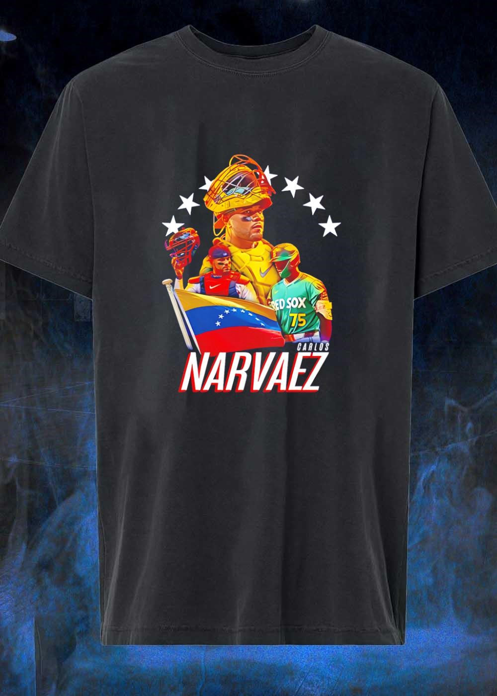Carlos Narvaez Venezuelan Catcher Red Sox 75 - Adult & Kids T-Shirts, Sweatshirts & Hoodies apparel design preview 1