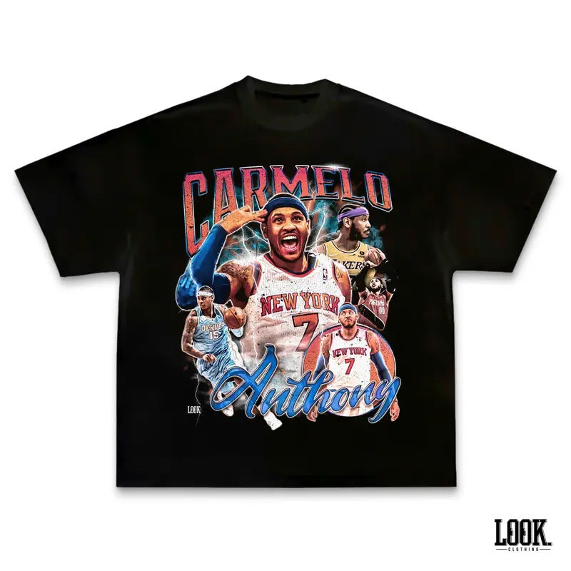 Carmelo Anthony Vintage Sport Fan - Adult & Kids T-Shirts, Sweatshirts & Hoodies apparel design preview 1