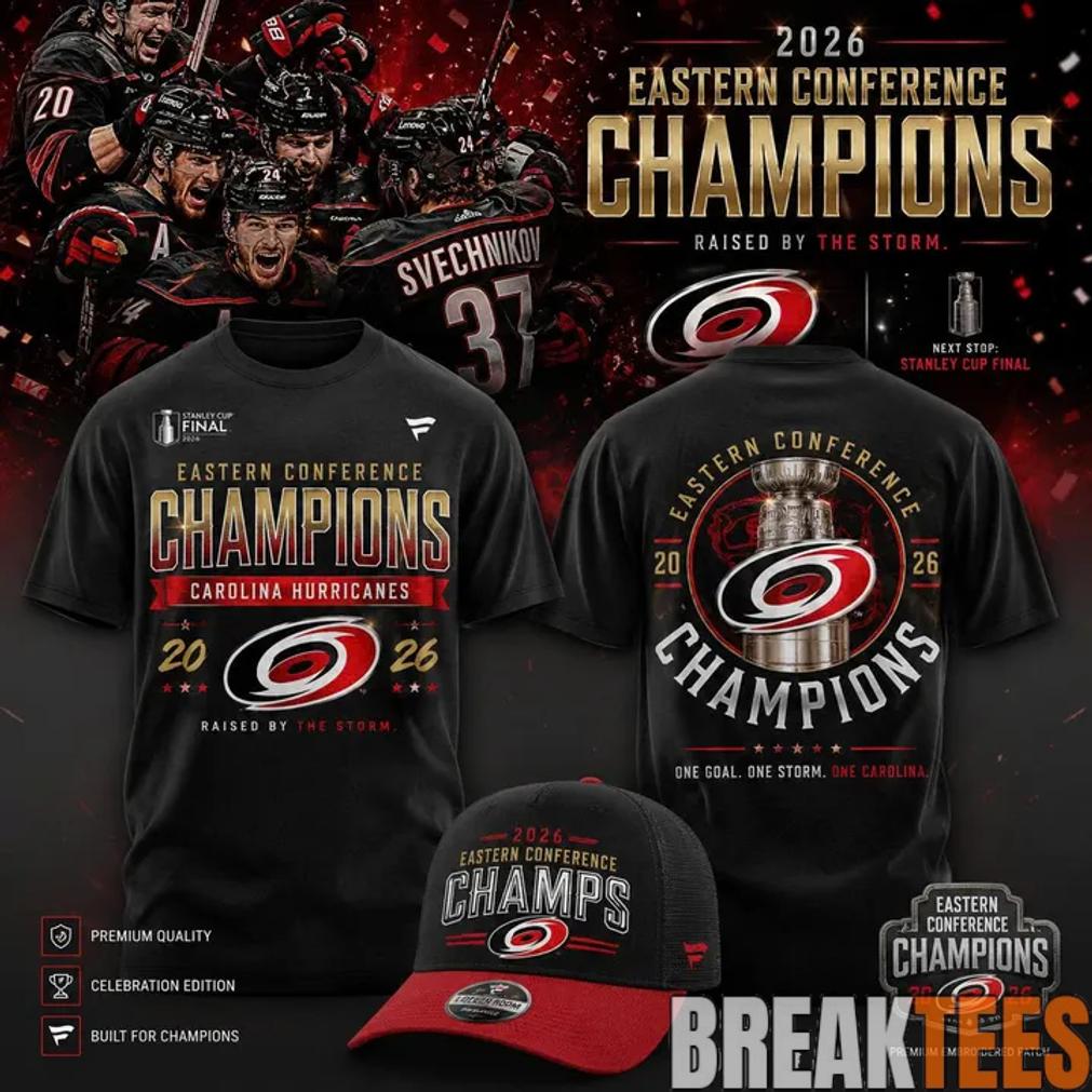 Carolina Hurricanes 2026 NHL Eastern Conference - Adult & Kids T-Shirts, Sweatshirts & Hoodies apparel design preview 1