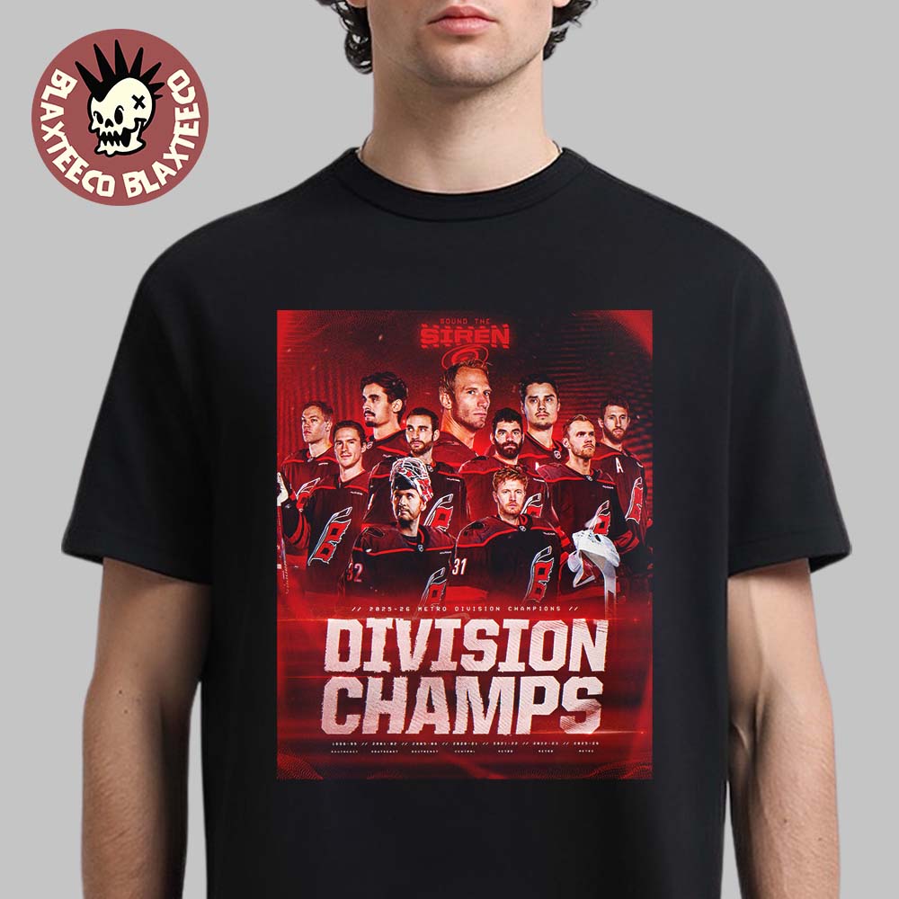 Carolina Hurricanes NHL 2025 2026 Metro Division - Adult & Kids T-Shirts, Sweatshirts & Hoodies apparel design preview 1
