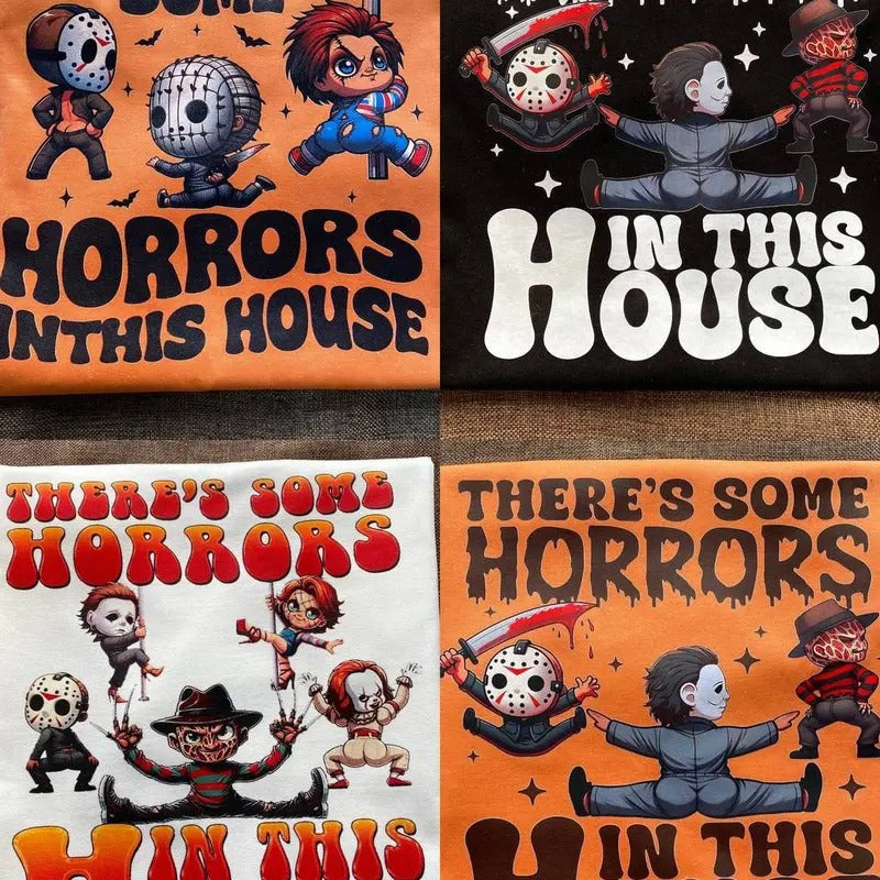 Cartoon Hallowen Cute Fall Spooky Seasonstyle{N002}2 - Adult & Kids T-Shirts, Sweatshirts & Hoodies apparel design preview 1