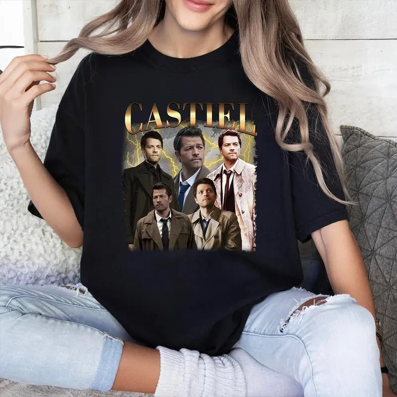 Castiel Vintage Woman Man - Adult & Kids T-Shirts, Sweatshirts & Hoodies apparel design preview 1