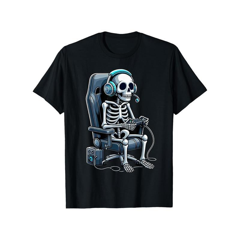 Casual Gaming Skeleton Crew Neck 100% Cotton Knit - Adult & Kids T-Shirts, Sweatshirts & Hoodies apparel design preview 1
