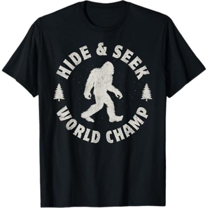 Casual Bigfoot Hide Seek World Champion Sasquatch - Adult & Kids T-Shirts, Sweatshirts & Hoodies apparel design preview 1