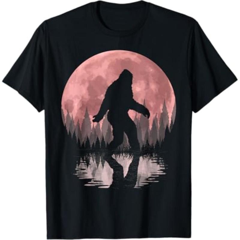 Casual Bigfoot Moon Night Forest! Cool Sasquatch Top - Adult & Kids T-Shirts, Sweatshirts & Hoodies apparel design preview 1