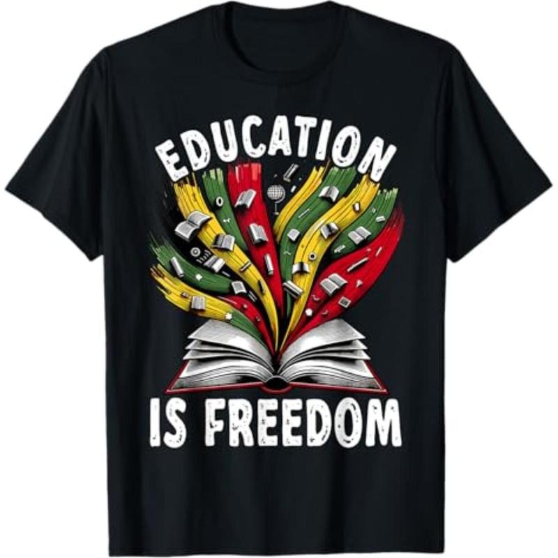 Casual Black History Education Is Freedom Books - Adult & Kids T-Shirts, Sweatshirts & Hoodies apparel design preview 1