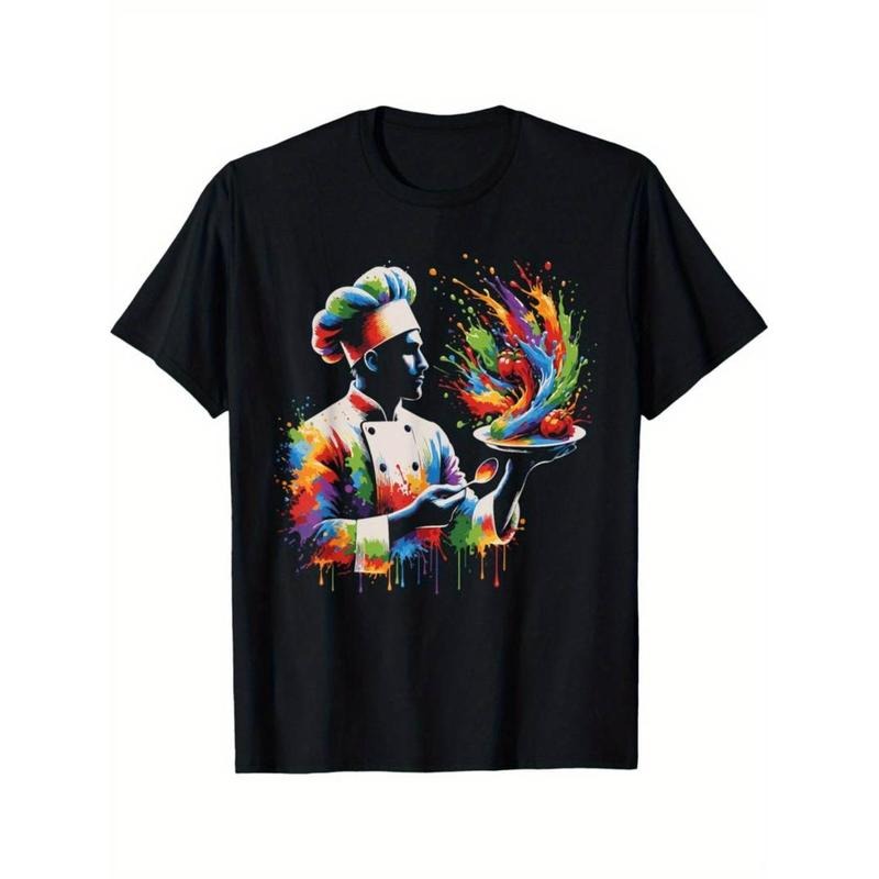 Casual Colorful Chef Splash Art Kitchen Cooking - Adult & Kids T-Shirts, Sweatshirts & Hoodies apparel design preview 1