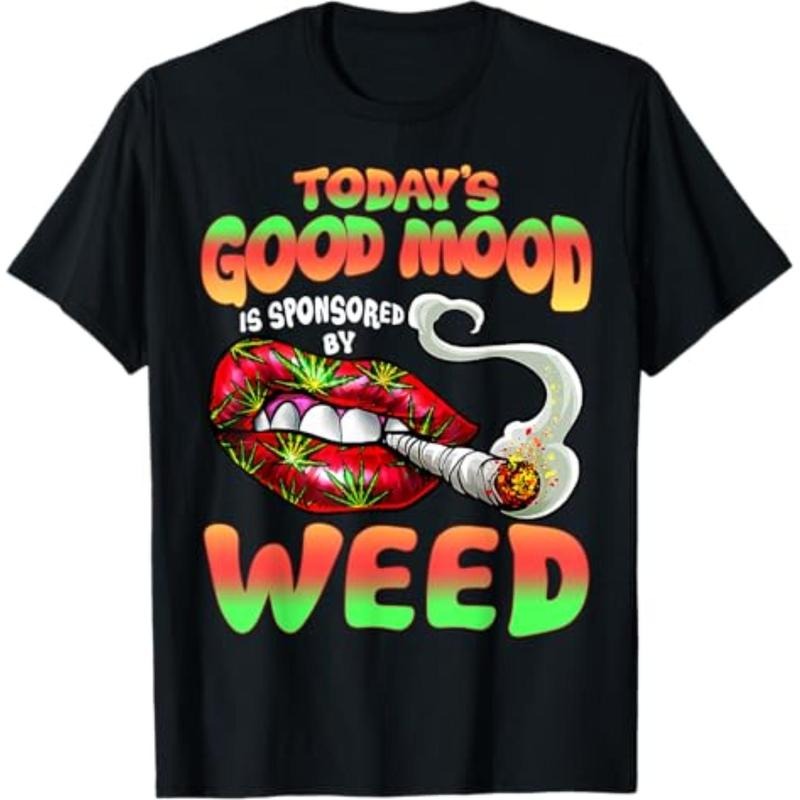 Casual Funny Cool Sexy Lips Weed Cannabis Marijuana - Adult & Kids T-Shirts, Sweatshirts & Hoodies apparel design preview 1