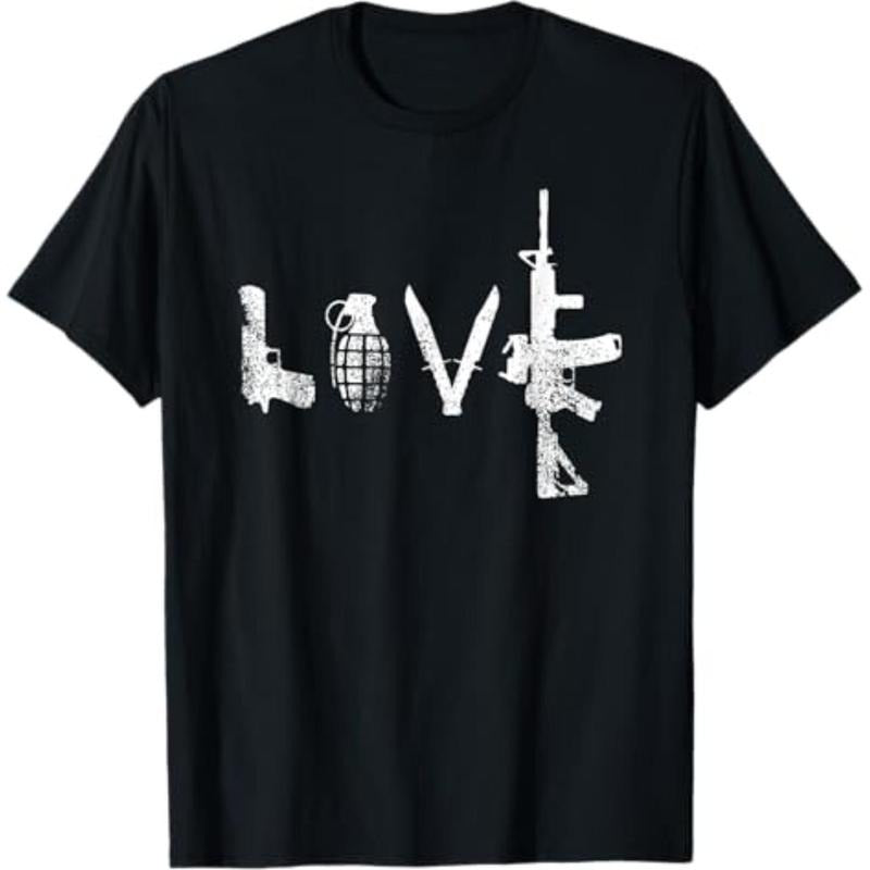 Casual Gun Love AR15 Handgun Grenade Menswear Top - Adult & Kids T-Shirts, Sweatshirts & Hoodies apparel design preview 1