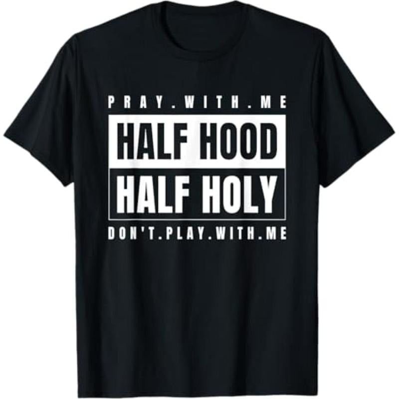 Casual Half Hood Holy Pray Me Don'T Play Black Small - Adult & Kids T-Shirts, Sweatshirts & Hoodies apparel design preview 1