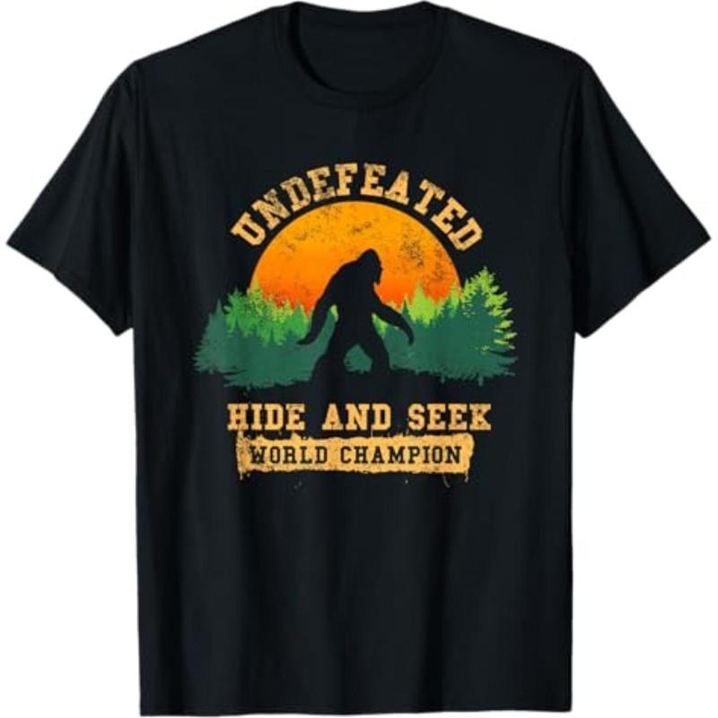 Casual Hide Seek World Champion Bigfoot Is Real 02 - Adult & Kids T-Shirts, Sweatshirts & Hoodies apparel design preview 1