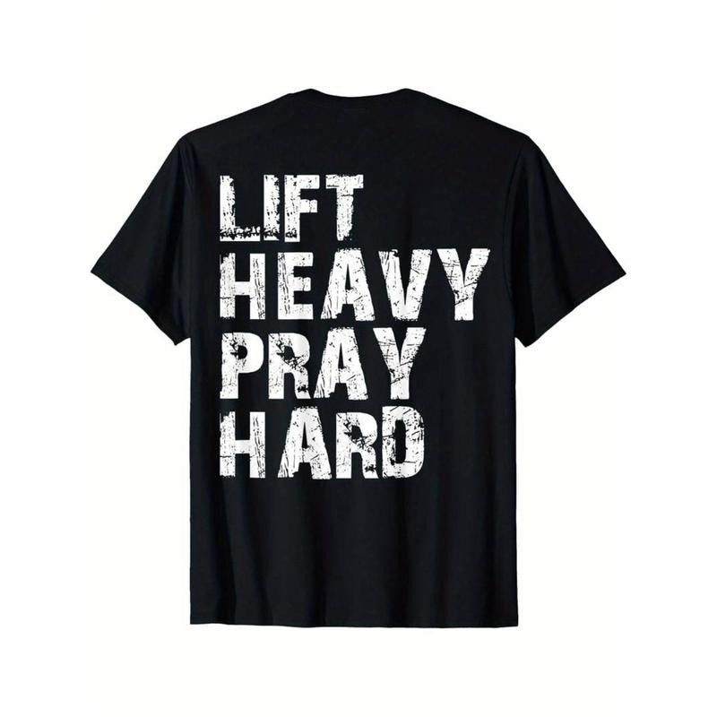 Casual Lift Heavy Pray Hard Gym Christian Menswear - Adult & Kids T-Shirts, Sweatshirts & Hoodies apparel design preview 1