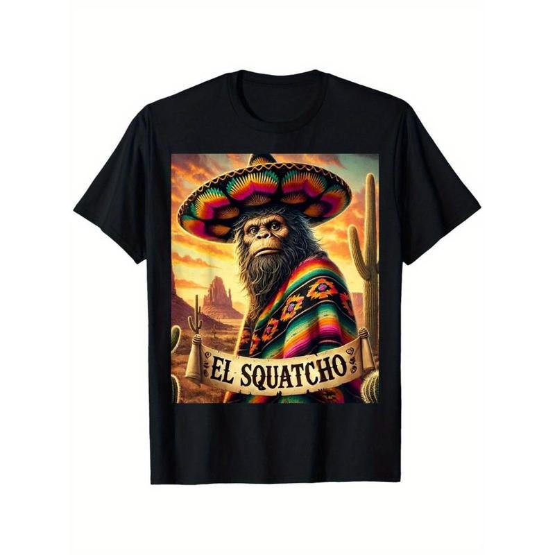 Casual "El Squatcho" 100% Cotton Relaxed Fit Vibrant - Adult & Kids T-Shirts, Sweatshirts & Hoodies apparel design preview 1